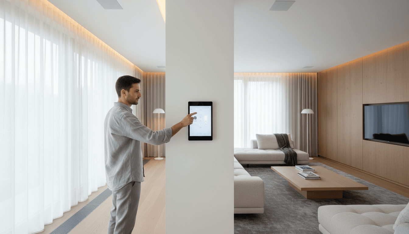 Smart home automation interface with intelligent lighting control